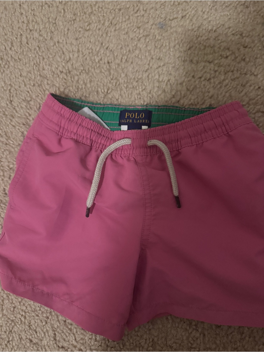 Polo by Ralph Lauren Pink Elastic Waist Swim Shorts